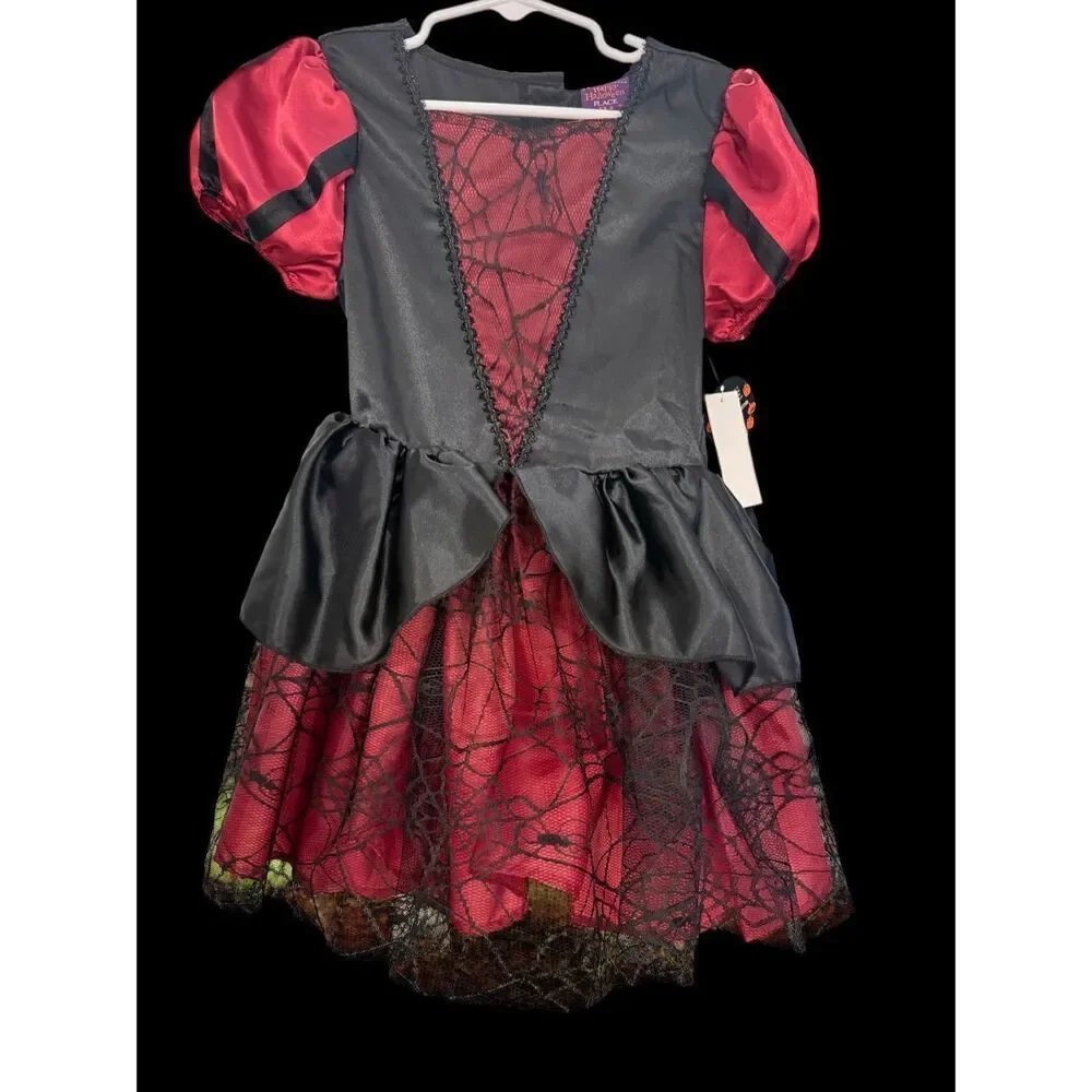 NWT Children’s Place Satin Spider Witch Halloween Costume Girls Sz. CS (4)